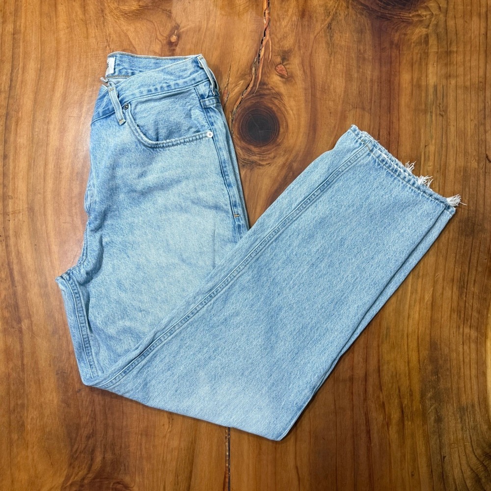 Agolde Jean High Rise Criss Cross 27 Denim Distressed Cotton Light wash S28